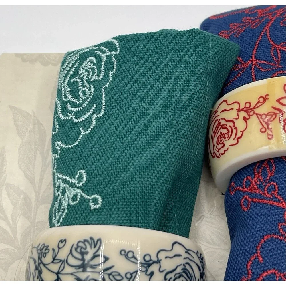 Pioneer‎ Woman Wishful Winter Napkins Snd Napkin Rings Holiday Christmas